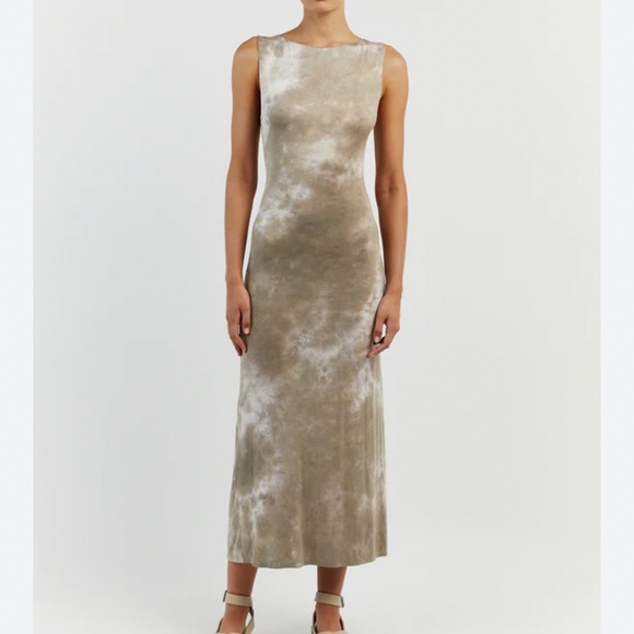 NEW DISSH Sawyer Tie-Dye Midi/Maxi Dress - Light Casper Moss - Picture 4 of 10